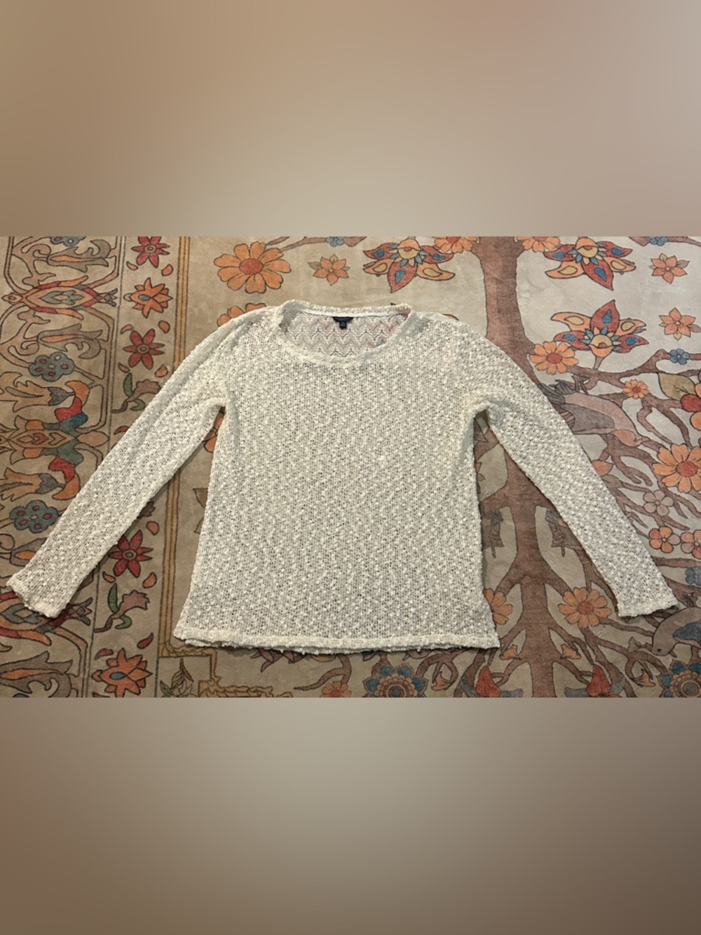 Aeropostale Cream Knit Long Sleeve Sweater